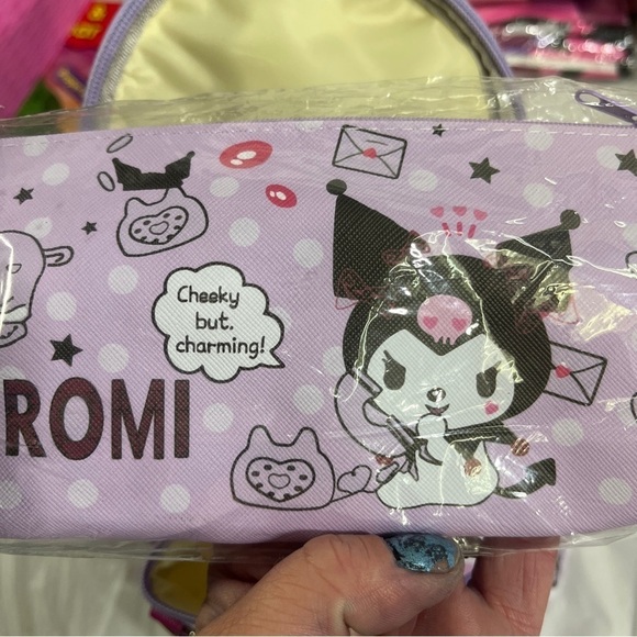 Kurimo canvas cylinder shaped cross body bag with pencil case/coin bag New - Picture 4 of 6